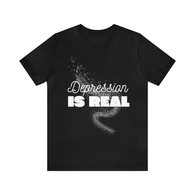 "Depression Is Real" Inspirational Quote T-Shirt For Men & Women
