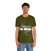 "Depression Is Real" Inspirational Quote T-Shirt For Men & Women